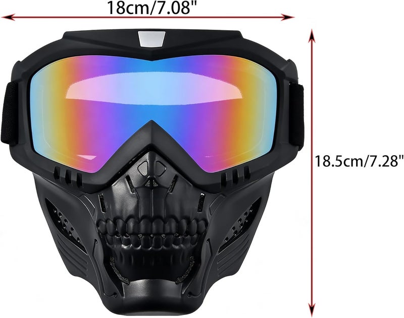 PLOOTA Motorcycle Face Mask Full Face,Dirt Bike Goggles Motocross, ATV, Offroad, Riding Racing Goggles for Men Women - Image 5